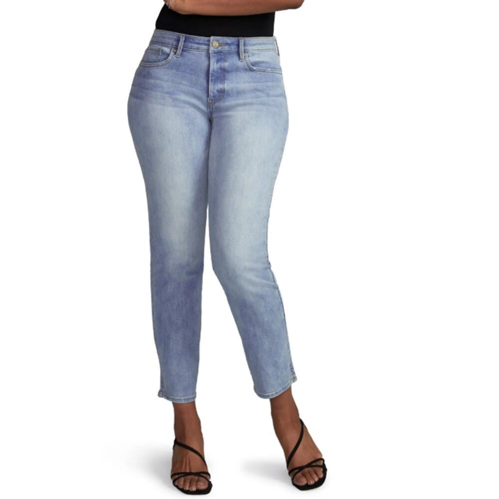 NYDJ Curves 360 Side Slit Slim Straight Jeans Women's 4 Casual‎ Weekend